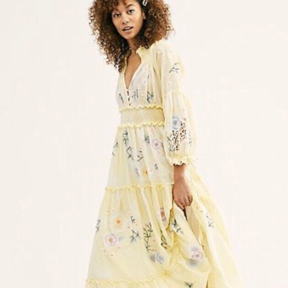 Fillyboo Yellow Floral Maxi Dress